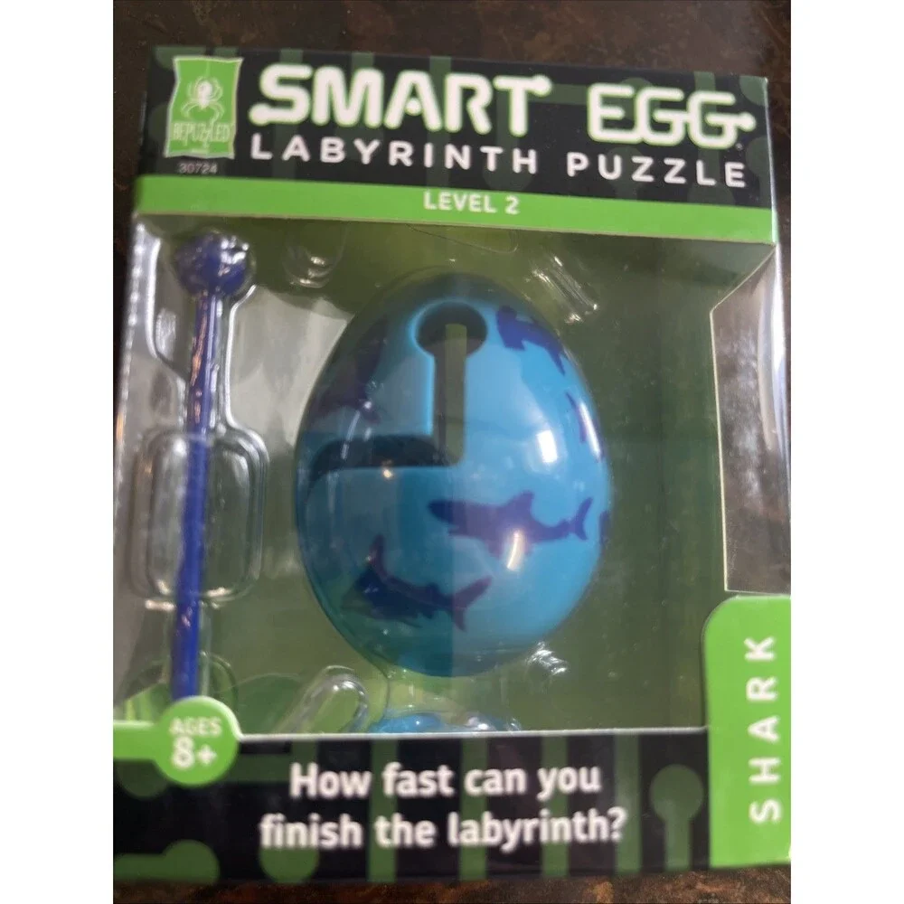 NEW Bepuzzled Shark Smart Egg Labyrinth Puzzle Age 8+ Level 2 KG M38